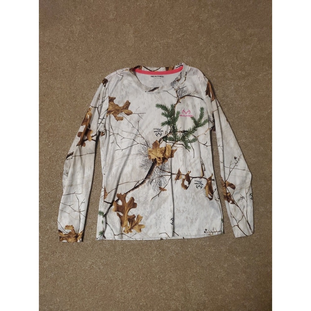 REALTREE L/G (12-14) CAMO PRINT PULLOVER TOP LONG SLVS‎ 100% POLYESTER